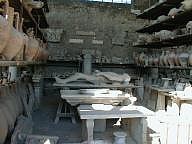 Artifacts & plaster cast of victim