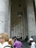 Looking down the colonade