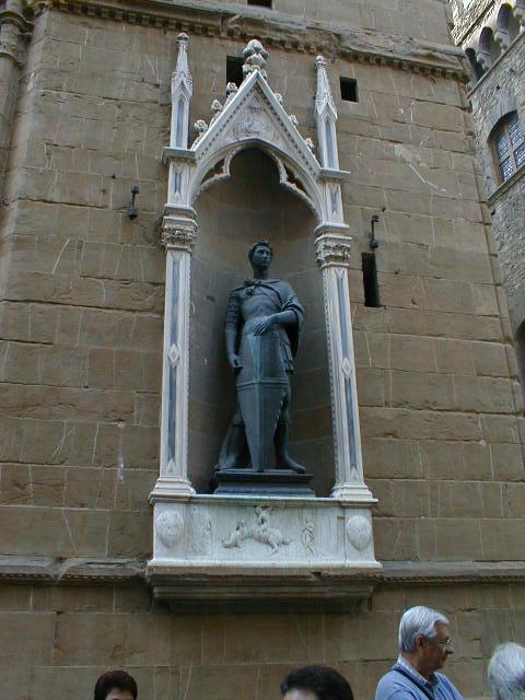 Saint George in bronze by Donatello.